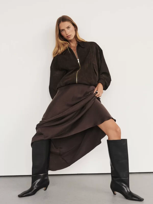 Brown Suede Bomber - Image 3